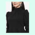 Fancy High Neck Puff Sleeve Top  thumb 1
