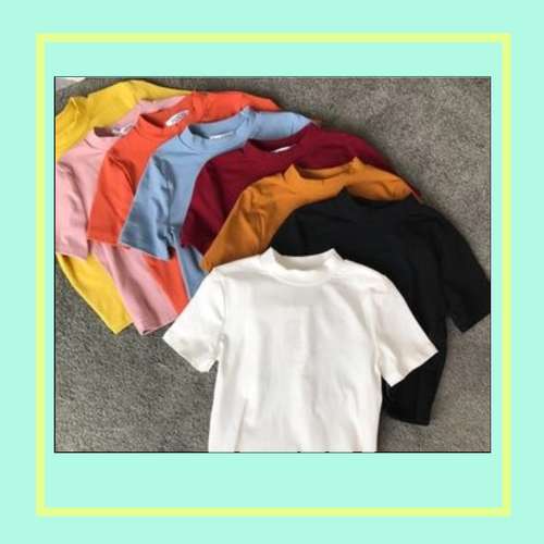 Mock Neck Fancy T shirts  by Moish Fashion