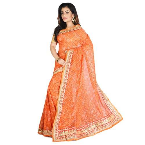 Bandhani Printed Georgette Saree by Annsonia Exim