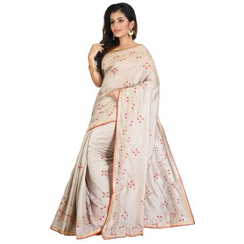 Exclusive Embroidered Georgette Silk Blend Saree by Annsonia Exim