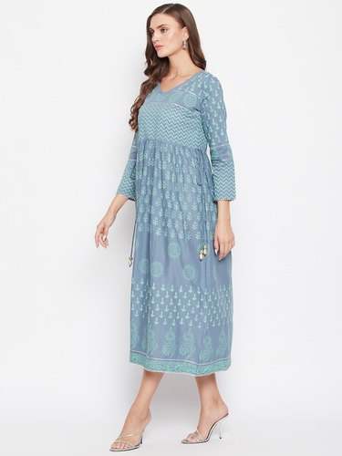 Bitterlime Block Printed Kurti by Sanil Creations Private Limited