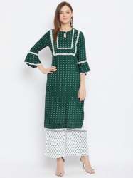 BLMD21SP49 Printed Kurti With Palazzo 
