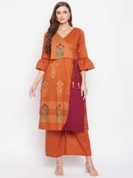 BLMD21SP86 Angrakha Kurti Palazzo Set
