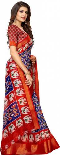 Buy Pandadi Brand Pochampally Cotton Silk Saree by Pandadi Creation