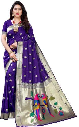 Buy Pandadi Printed Pure Silk Sari At Resale Price by Pandadi Creation