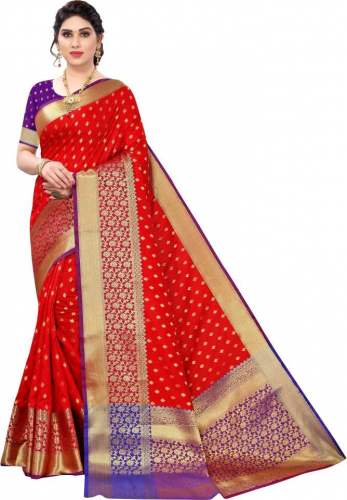 Get Banarasi Jacquard Saree At Wholesale Price by Pandadi Creation