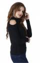 Ladies Round Neck Solid Black Color Top  thumb 4