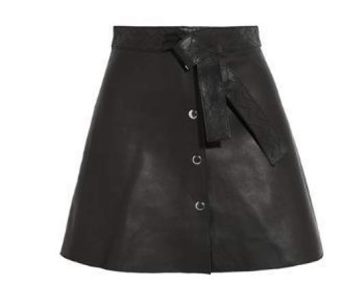 Leather Short Skirt  by Shoppy Zip Online Services Private Limited