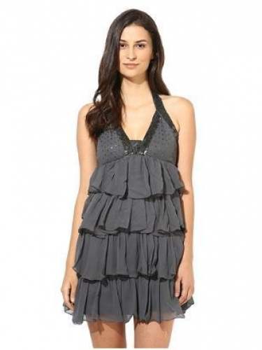 Party wear One Piece Ruffle DRess  by Shoppy Zip Online Services Private Limited