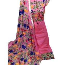 Designer Dress Material with Embroidered Dupatta 