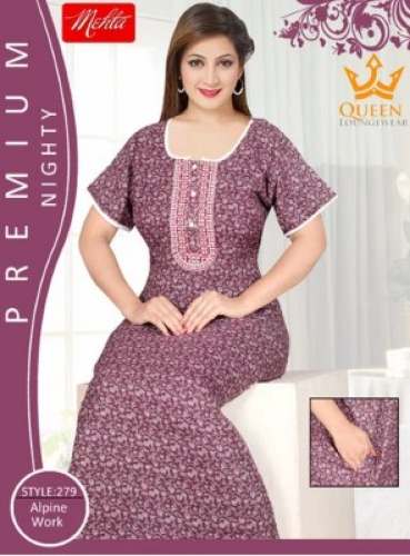 Full Length Alpine Print Nighty 