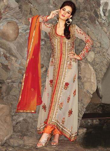 Wedding wear Embroidered Georgette Suit  by Vrish Fashions