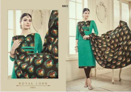 Ladies cotton dress material sales