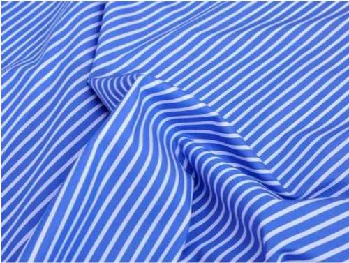 Blue color cotton Lycra Fabric by Parekh Textiles