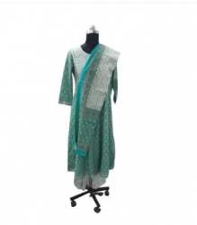 Festive Wear Printed Cotton 3pcs Kurti Set 