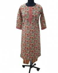 Formal Wear Flower Printed Kurti Palazzo Set 
