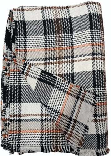 320 GSM Cotton Blend Check Shirting Fabric 
