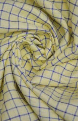 Checks Cotton Linen Shirting Fabric  by Sole Delight (Essence Of India)