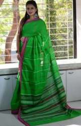 Gorgeous Green Cotton Saree At wholesale rate
