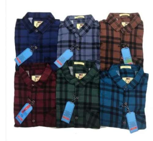 Mens Casual Check Shirt by R. B. Fashion
