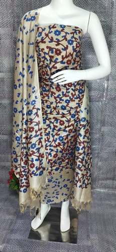 Katan Silk Printed Dress Material 