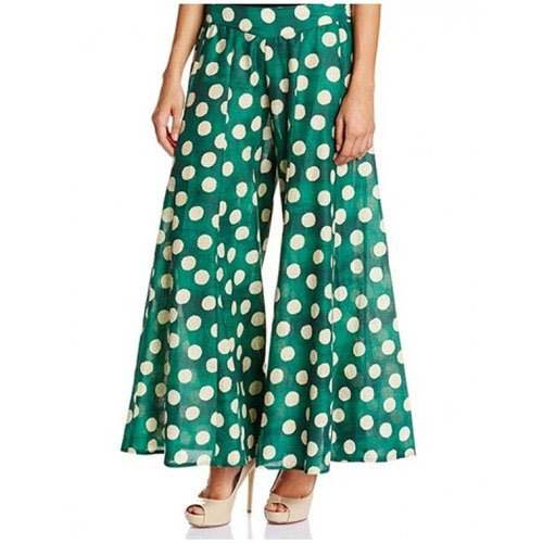 Polka Dot Green Palazzo Pant 