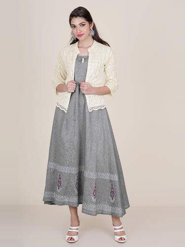 Stylish  Shrug jacket Anarkali Kurti 