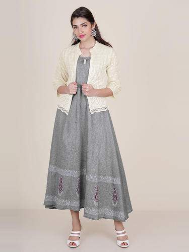 Stylish  Shrug jacket Anarkali Kurti  by Envy Me