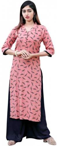 Buy DHEYLU CREATION Print Rayon Straight Kurta by Dheylu Creation