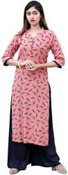 Buy DHEYLU CREATION Print Rayon Straight Kurta