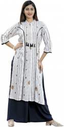 Buy Printed Rayon Straight Kurta At Wholesale