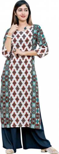 Get Printed Rayon Kurti By DHEYLU CREATION by Dheylu Creation