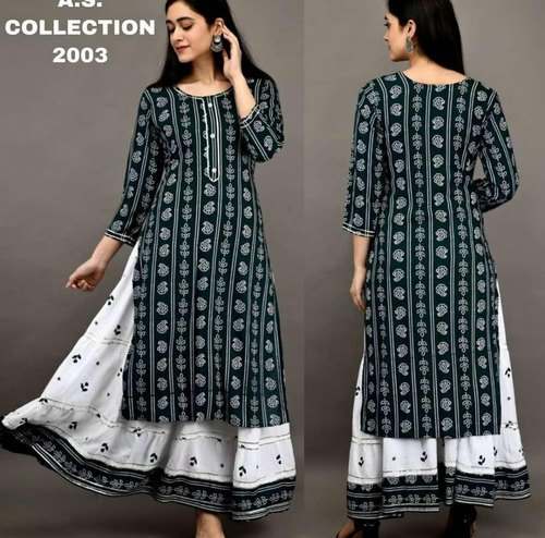Fancy Long Kurti With Skirt