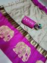Elegant Embroidered Silk cotton saree thumb 2