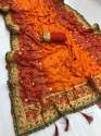 Jaipuri Bandhani Style Gotta patti saree thumb 1