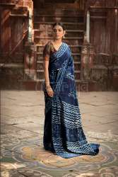 Akshar Indigo Print Saree