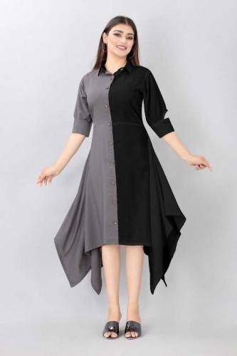 Buy Asymmetric Black Fancy One Piece By R TAZE