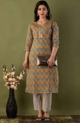 Buy Fancy Cotton Embroidery Kurti For Women by M/s Sharma Creations