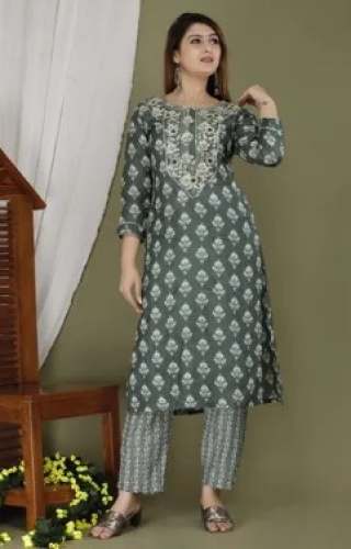 Buy Muslin Kurti Pant Set For Women