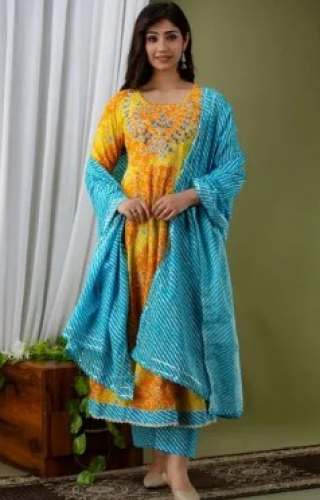 New Collection Yellow Anarkali Suit For Women by M/s Sharma Creations