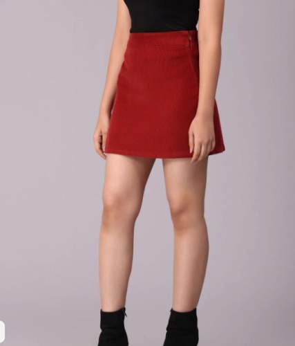 Rust Color Mini Skirt by Genzee