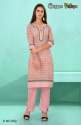 cotton-pink-kurti-pant-set-for-women
