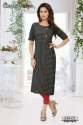Long Straight Cotton Printed Kurti 