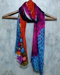 Semi Silk Baranasi Print Stole