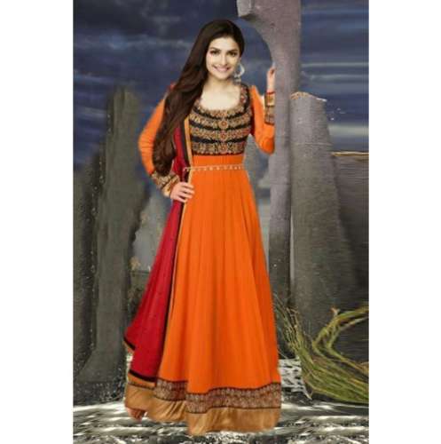 Latest Orange Anarkali Suit