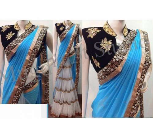 Unique Nylon Mono Net Half Saree