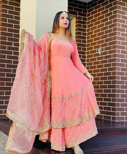 Wedding wear Ladies Embroidered Sharara Suit