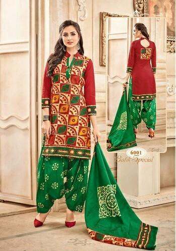 Designer Cotton Salwar Suits With Dupatta