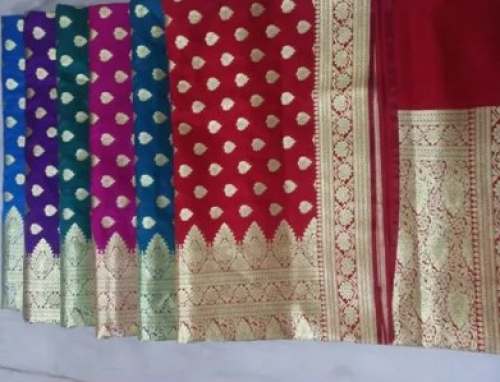 Fancy Red Bridal Banarasi Saree For Women by Shayan Creation