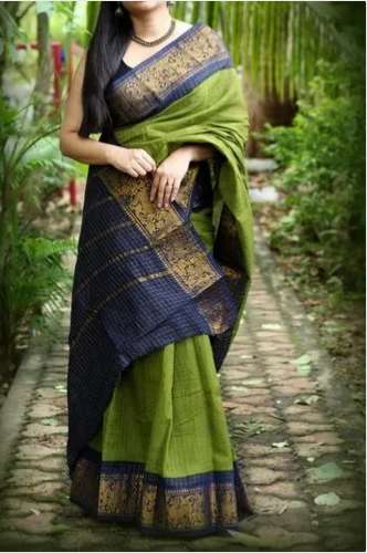 Green color Madurai sungudi cotton saree by Shuba Vasthram